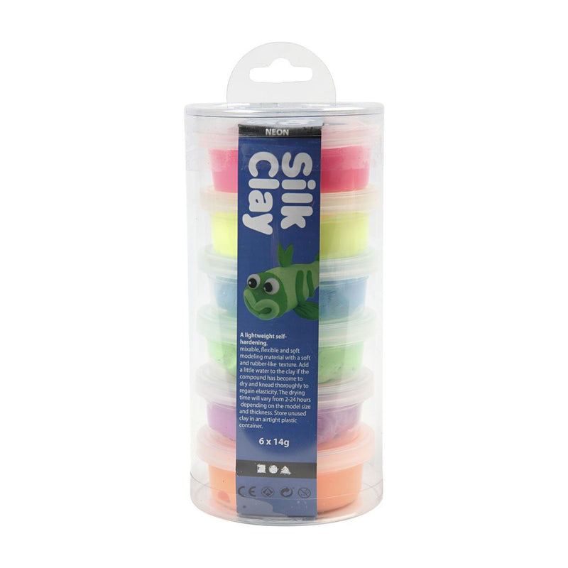 Afbeelding laden in galerijviewer, Silk clay https: www.cchobby.nl silk-clayr-neon-kleuren-6x14-gr-1-doos
