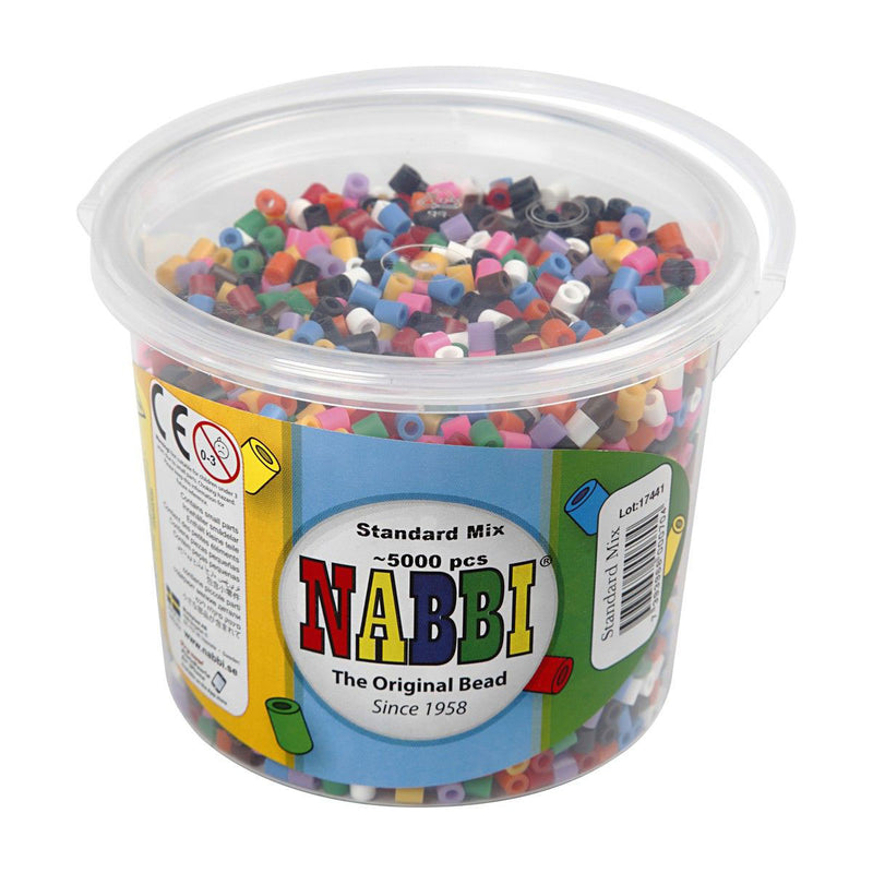 Afbeelding laden in galerijviewer, Creativ company https: www.cchobby.nl strijkkralen-afm-5x5-mm-gatgrootte-2-5-mm-medium-standaardkleuren-5000-stuk-1-emmer
