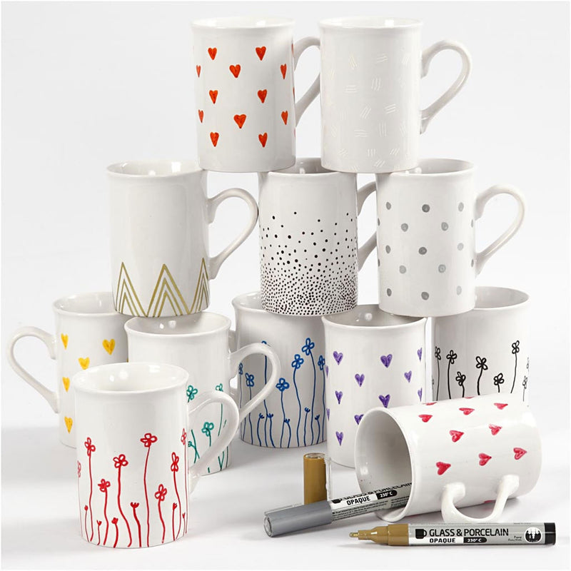 Afbeelding laden in galerijviewer, Creativ company https: www.cchobby.nl glas-porseleinstiften-lijndikte-1-2-mm-semi-dekkend-diverse-kleuren-12-stuk-1-doos

