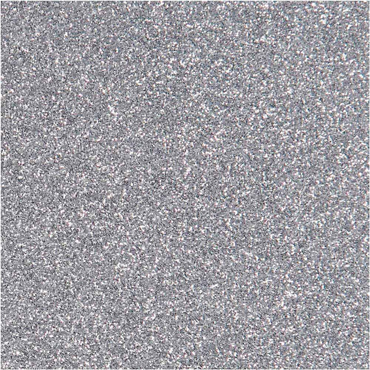 Creativ company opstrijkfolie glitter zilver, a5