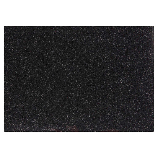 Creativ company opstrijkfolie glitter zwart, a5