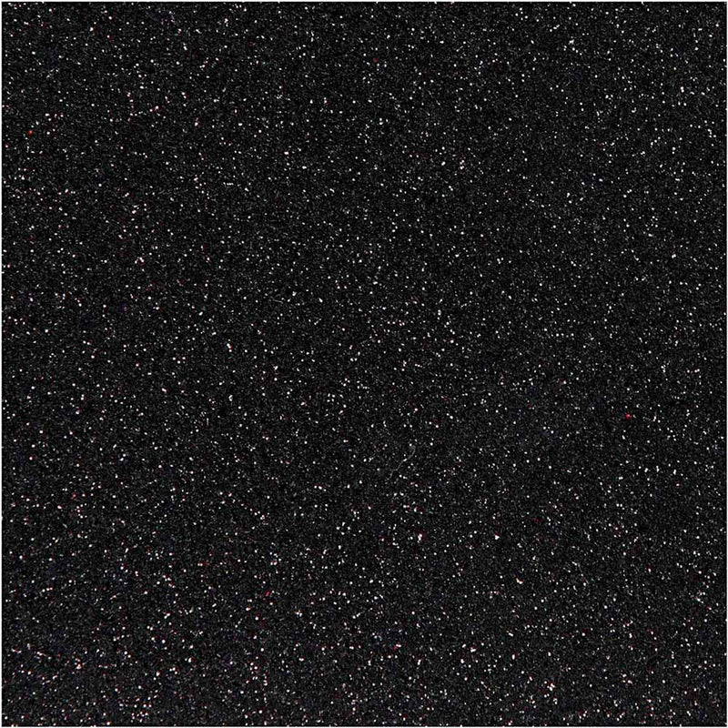 Afbeelding laden in galerijviewer, Creativ company opstrijkfolie glitter zwart, a5
