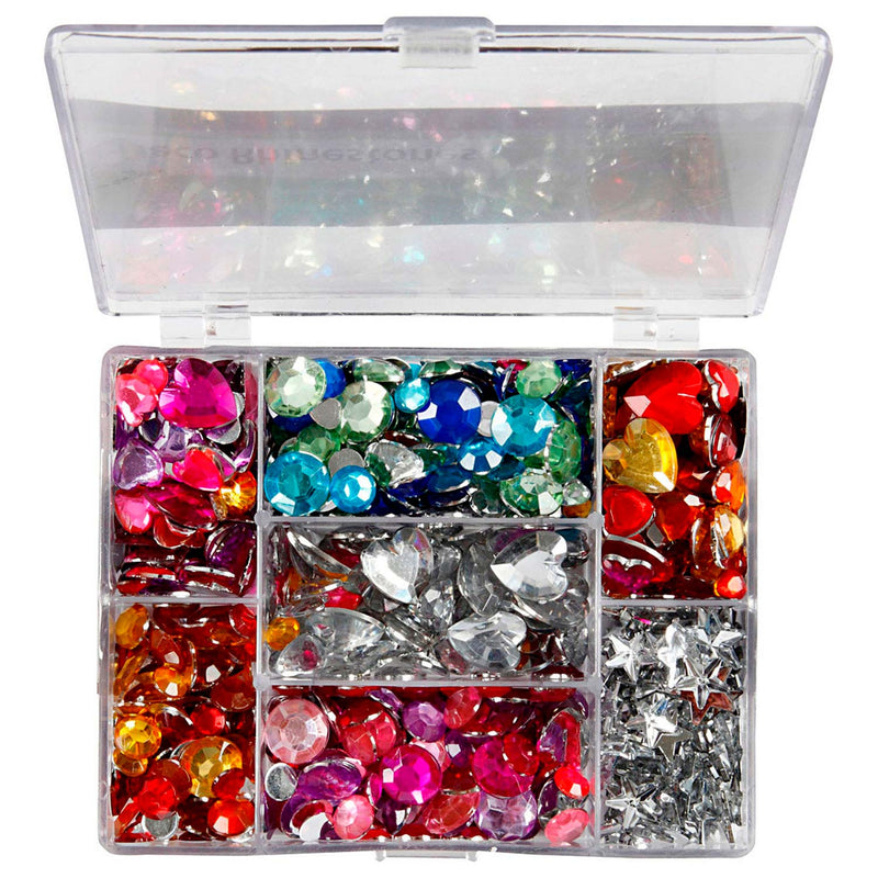 Afbeelding laden in galerijviewer, Creativ company https: www.cchobby.nl strasstenen-in-display-box-rond-sterren-harten-d-6-7-9-10-11-12-14-16-mm-blauw-roze-zilver-300-stuk-1-doos

