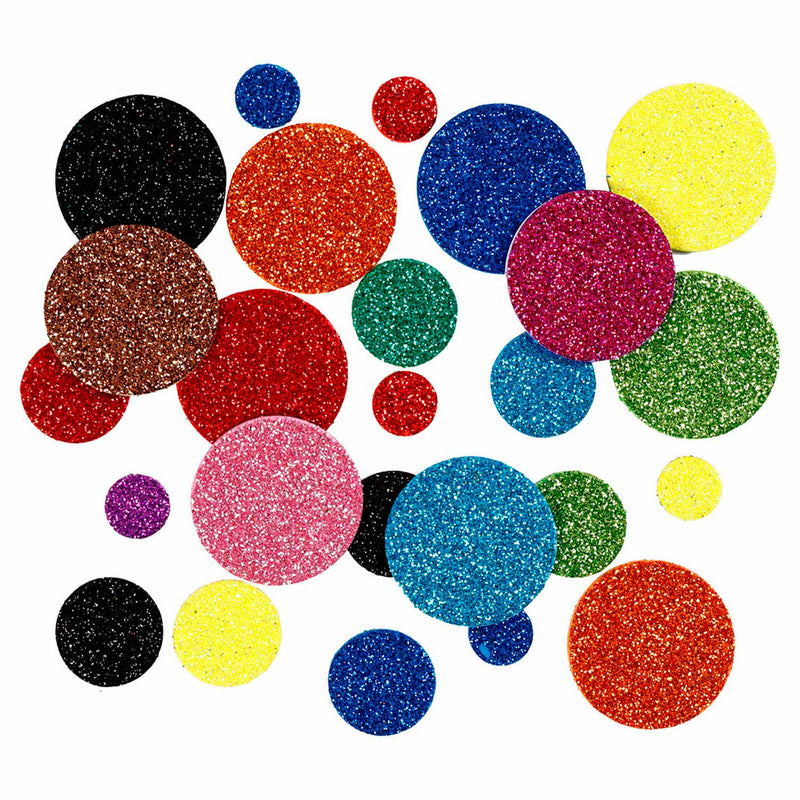 Afbeelding laden in galerijviewer, Creativ company foamvormen glitter cirkels, 150st.
