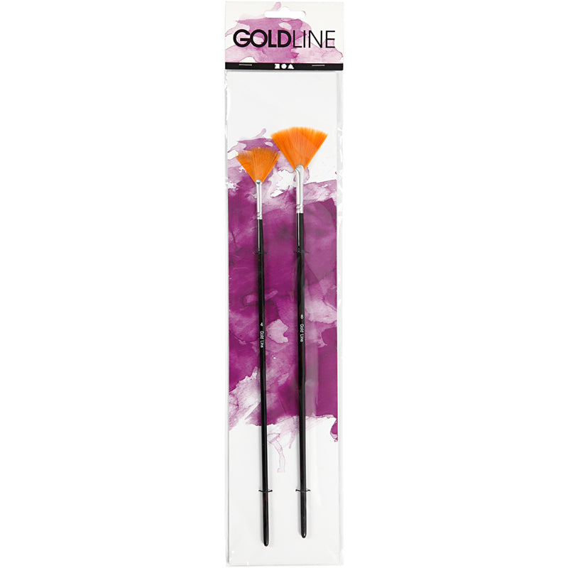 Afbeelding laden in galerijviewer, Creativ company gold line waaierpenselen, 2st.
