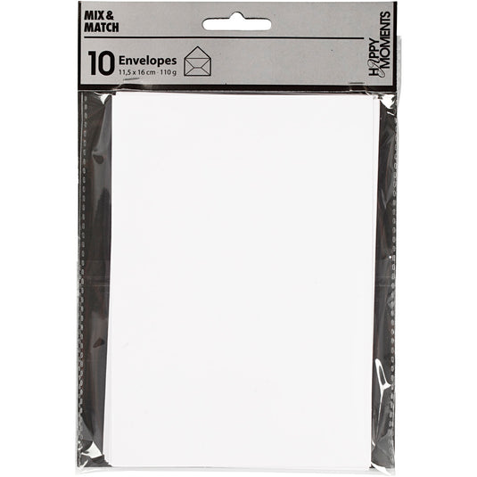 Creativ company envelop wit 110gr, 10st.