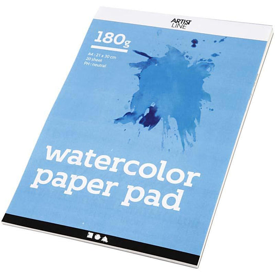 Creativ company cc aquarelpapier in blok a4 180 gr wit 20 vel