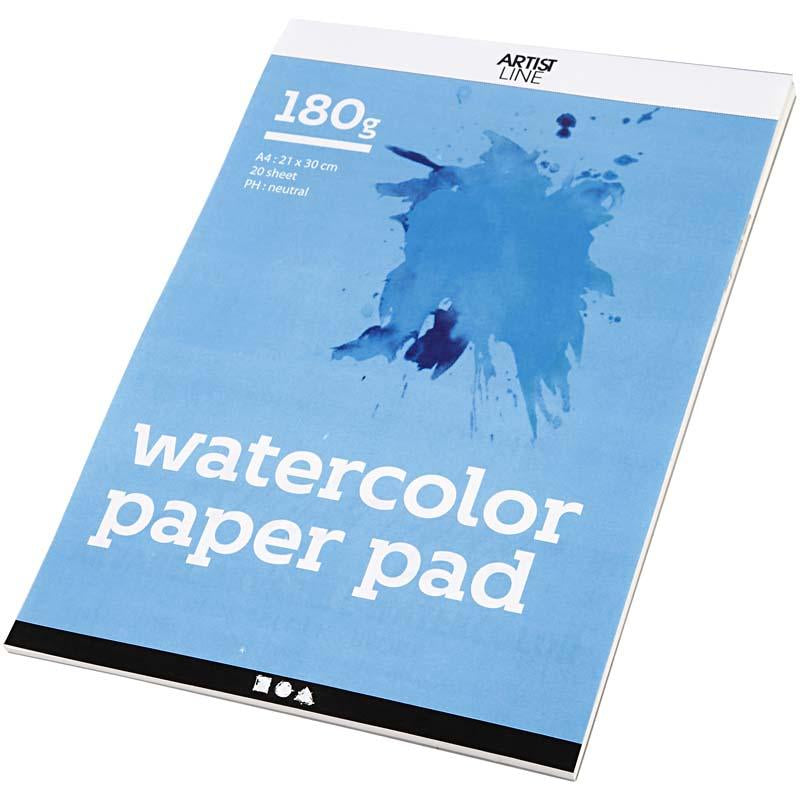 Afbeelding laden in galerijviewer, Creativ company cc aquarelpapier in blok a4 180 gr wit 20 vel

