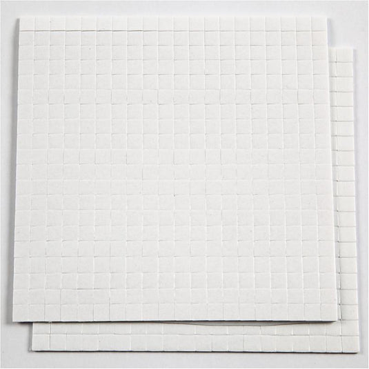 Creativ company 3d foam pads wit 5x5x1mm, 2 vellen