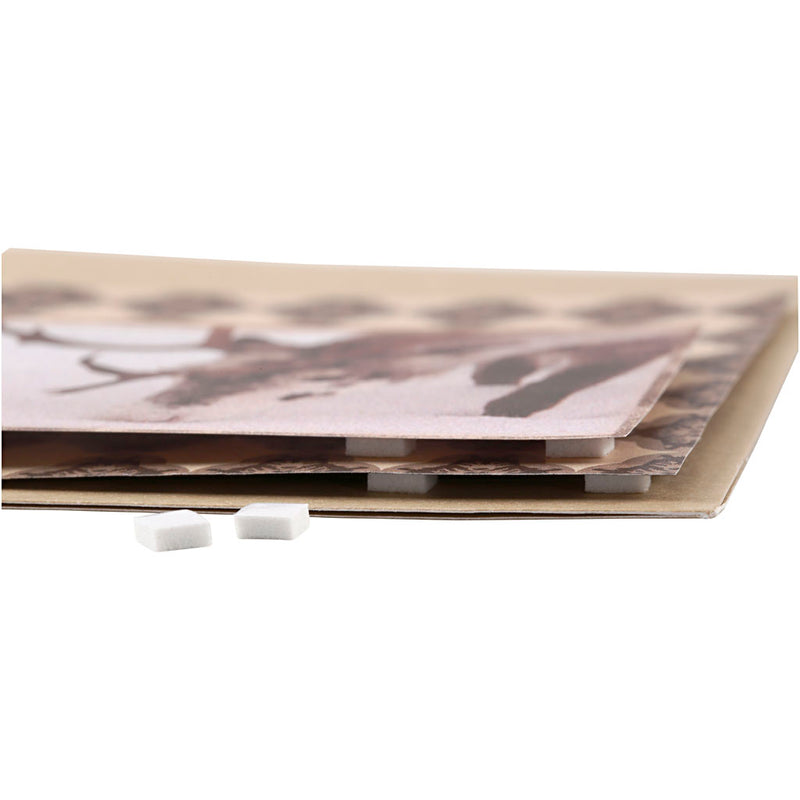 Afbeelding laden in galerijviewer, Creativ company 3d foam pads wit 5x5x1mm, 2 vellen
