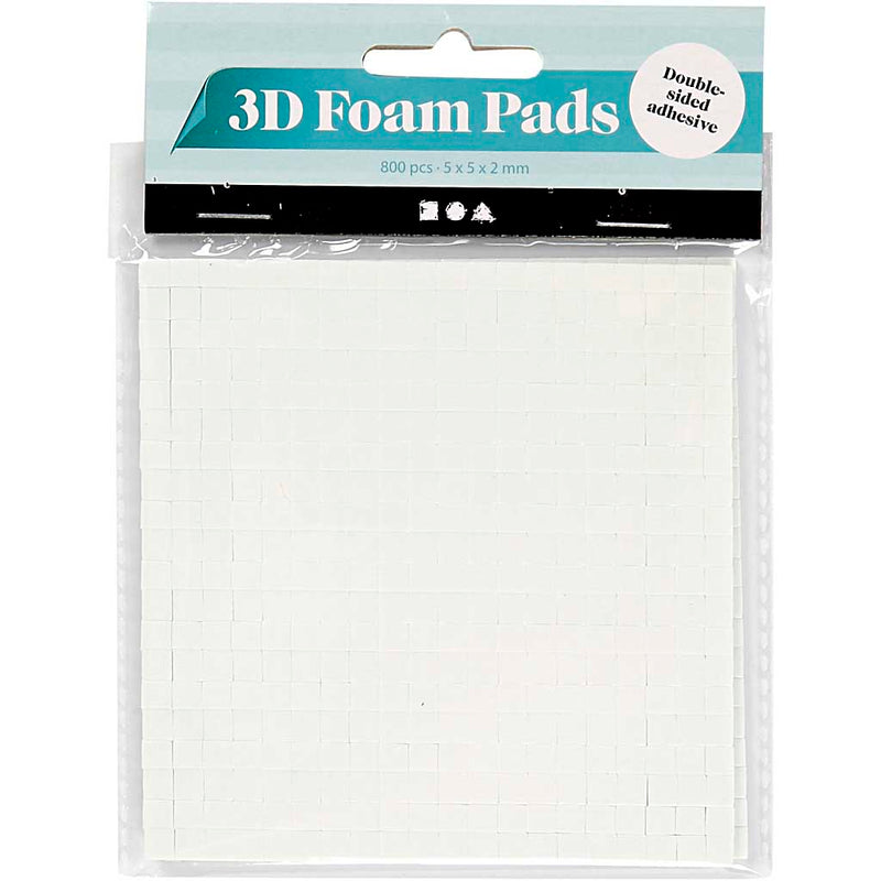 Afbeelding laden in galerijviewer, Creativ company https: www.cchobby.nl 3d-foam-pads-afm-5x5-mm-dikte-2-mm-wit-2x400-stuk-2-vel-1-doos
