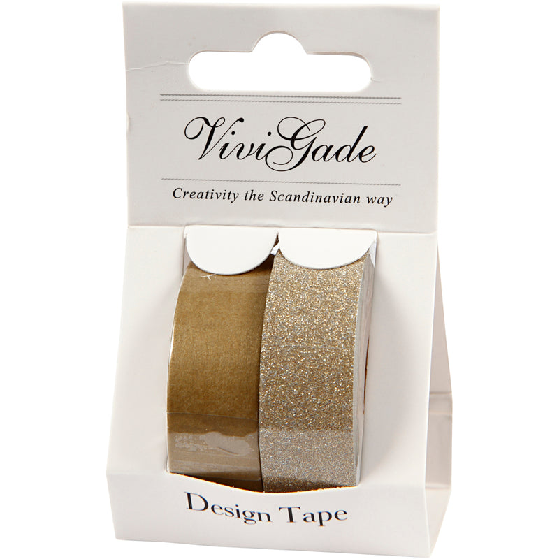 Afbeelding laden in galerijviewer, Creativ company masking tape goud 2m, 2st.
