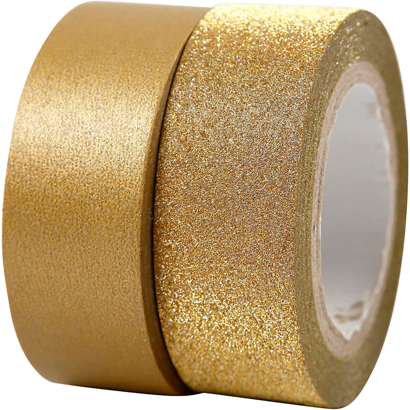 Afbeelding laden in galerijviewer, Creativ company masking tape goud 2m, 2st.
