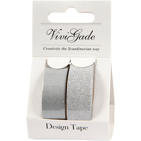 Creativ company masking tape zilver 2m, 2st.