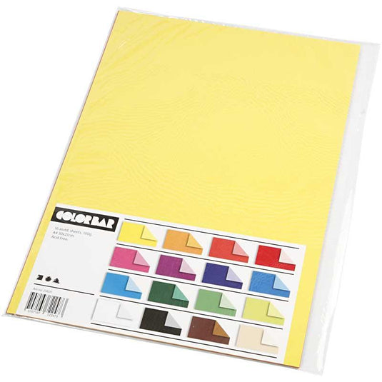 Creativ company color bar papier kleur a4 100gr, 16 vellen