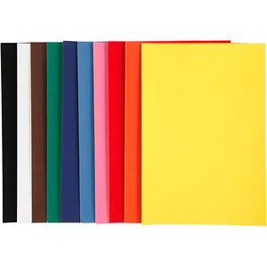 Creativ company velour papier kleur a4, 10 vellen