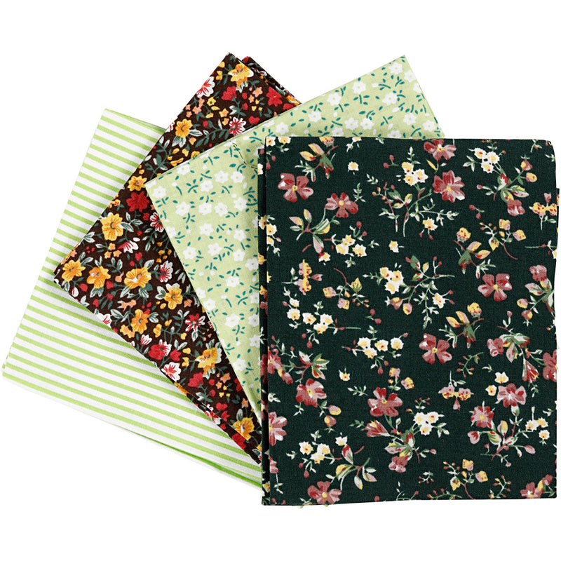 Afbeelding laden in galerijviewer, Creativ company patchwork stof groen 45x55cm, 4st.
