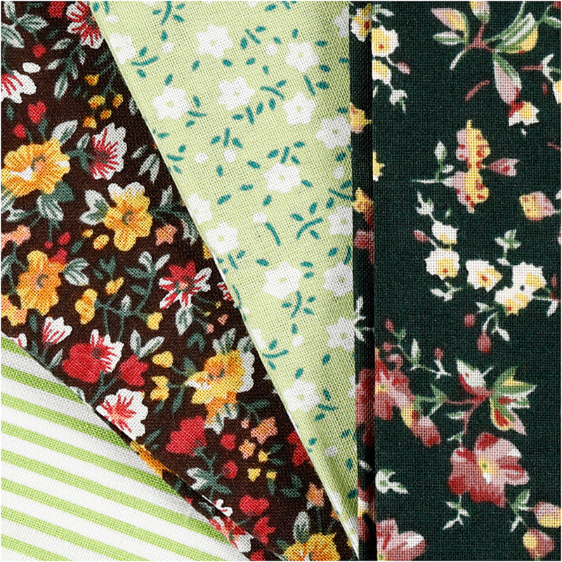 Afbeelding laden in galerijviewer, Creativ company patchwork stof groen 45x55cm, 4st.
