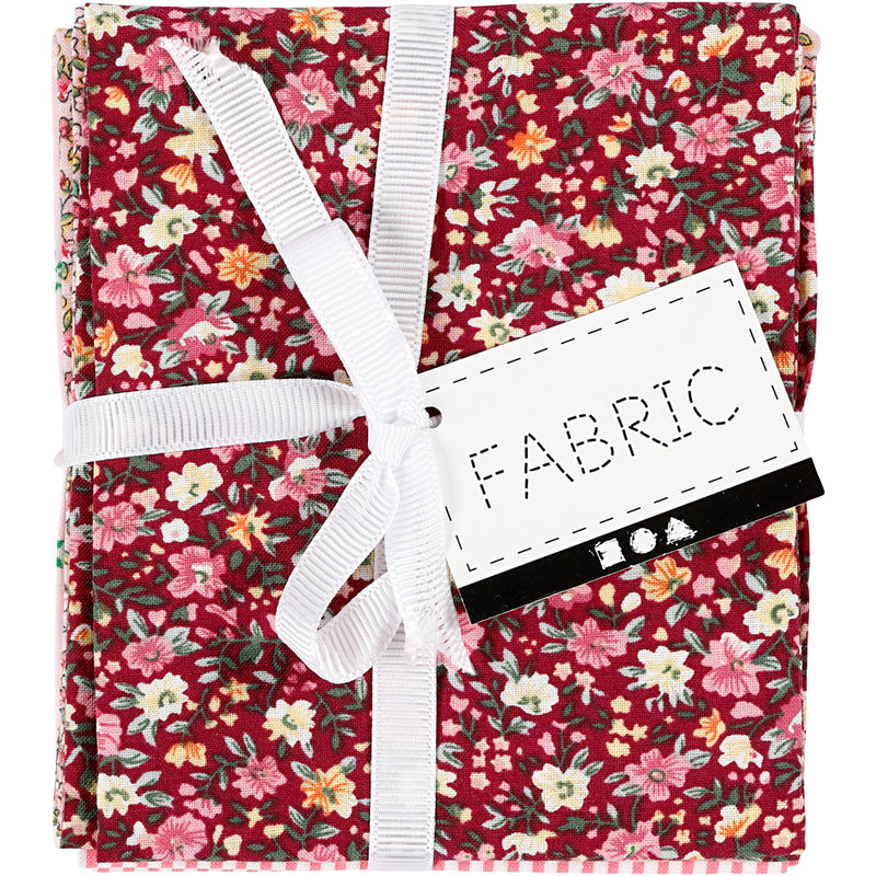 Afbeelding laden in galerijviewer, Creativ company patchwork stof roze 45x55cm, 4st.
