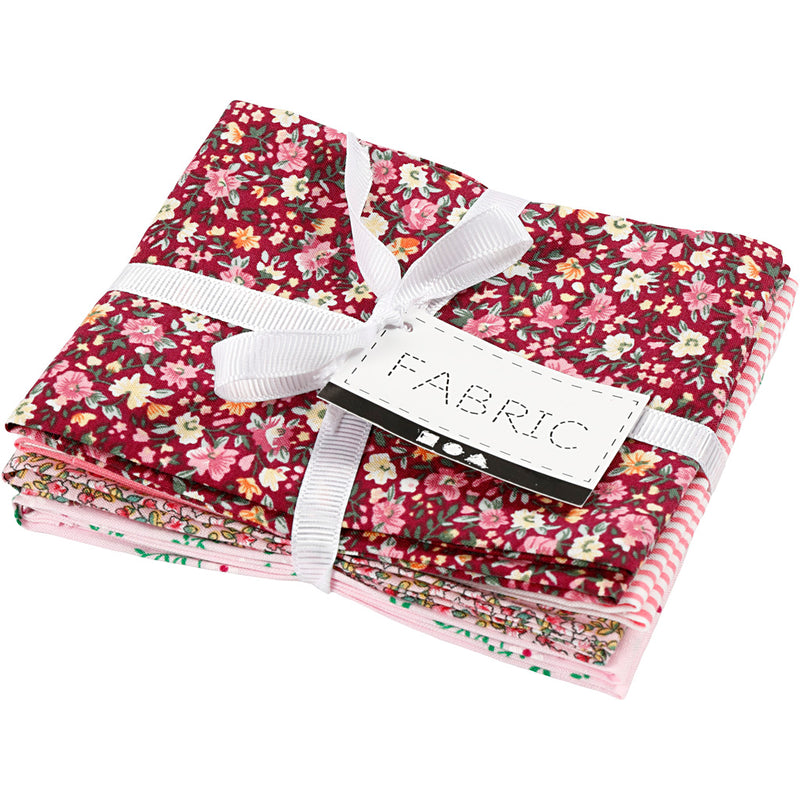 Afbeelding laden in galerijviewer, Creativ company patchwork stof roze 45x55cm, 4st.
