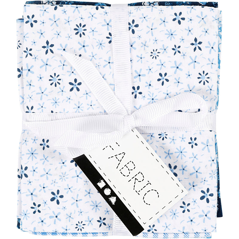 Afbeelding laden in galerijviewer, Creativ company patchwork stof blauw 45x55cm, 4st.
