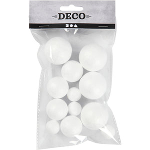 Creativ company styropor ballen wit, 12st.