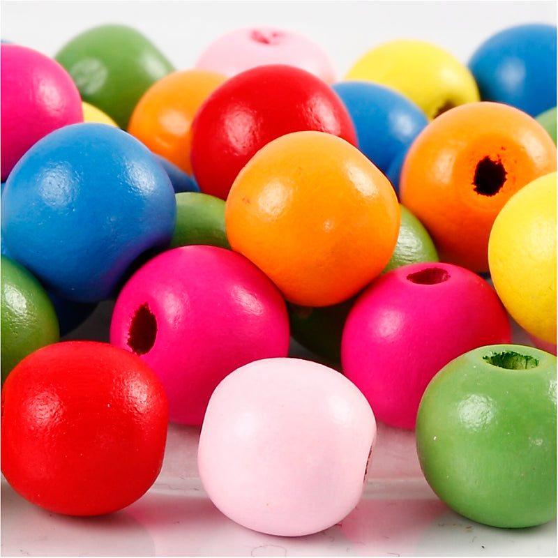 Afbeelding laden in galerijviewer, Creativ company houten kralen mix 12mm, 40st.
