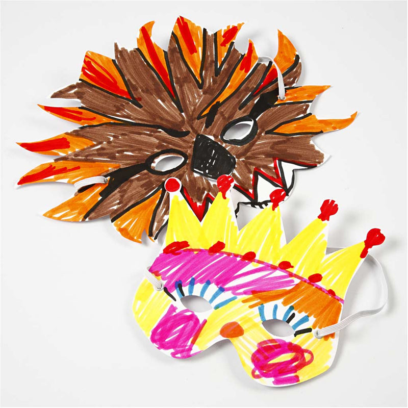 Afbeelding laden in galerijviewer, Creativ company fantasiemaskers wit, 5st.
