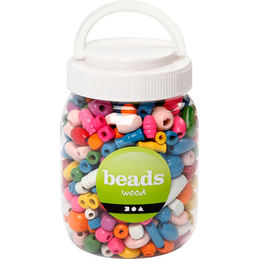 Creativ company cc houten kralen 5-28 mm multimix groot 175 gr