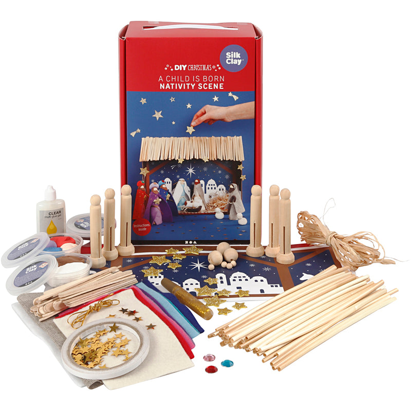 Afbeelding laden in galerijviewer, Creativ company houten kerststal knutselset
