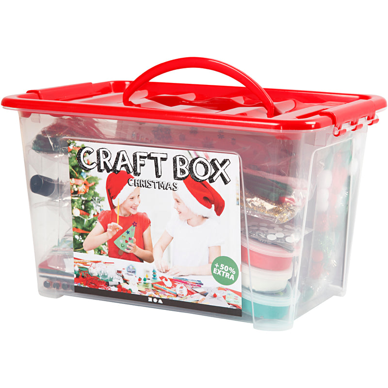 Afbeelding laden in galerijviewer, Creativ company hobbybox rood met creatieve materialen
