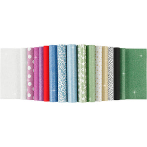 Creativ company glitterpapier blok a4 150gr, 30 vellen