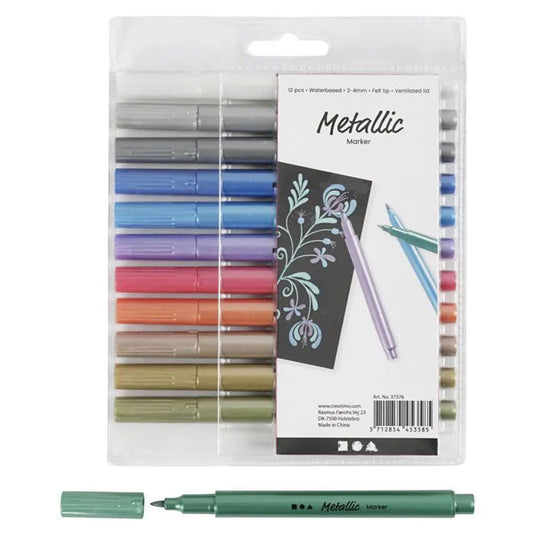 Creativ company https: www.cchobby.nl metallic-marker-lijndikte-2-4-mm-metallic-kleuren-12-stuk-1-doos