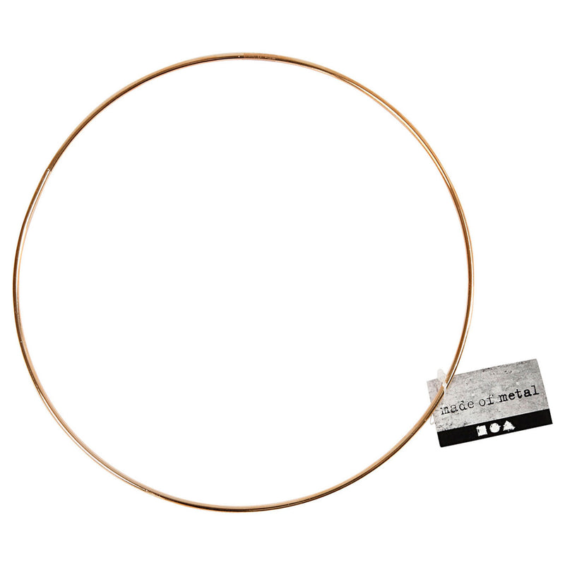 Afbeelding laden in galerijviewer, Creativ company https: www.cchobby.nl metalen-draadring-20-cm-3-mm-goud-1-stuk
