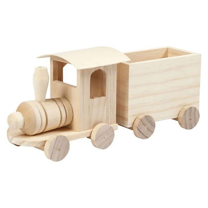 Afbeelding laden in galerijviewer, Creativ company houten trein met wagon
