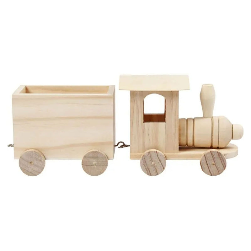 Afbeelding laden in galerijviewer, Creativ company houten trein met wagon
