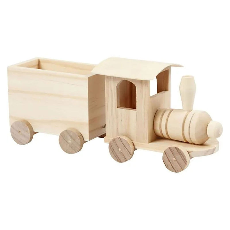Afbeelding laden in galerijviewer, Creativ company houten trein met wagon
