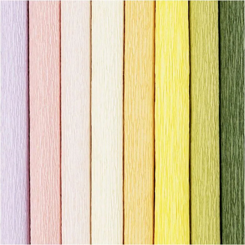 Afbeelding laden in galerijviewer, Creativ company crêpepapier pastelkleuren, 8 vellen
