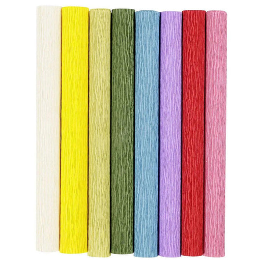 Creativ company crêpepapier basis tinten 8 stuks 25x60 cm
