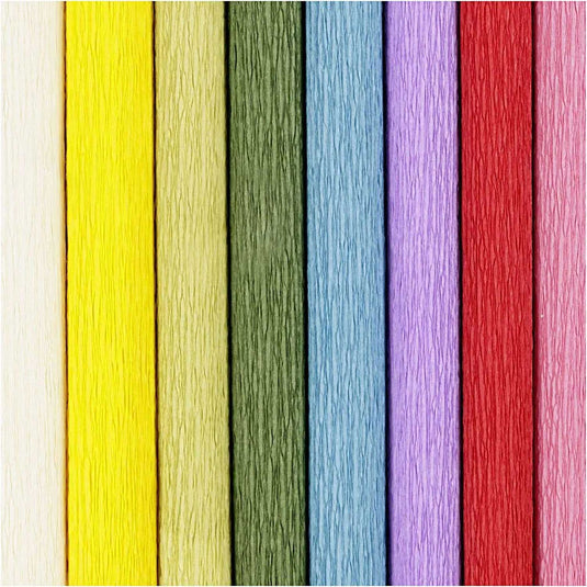Creativ company crêpepapier standaard kleuren, 8 vellen
