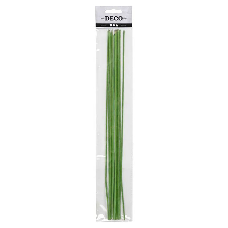 Afbeelding laden in galerijviewer, Creativ company bloemsteeldraad groen 2 mm, 20st.
