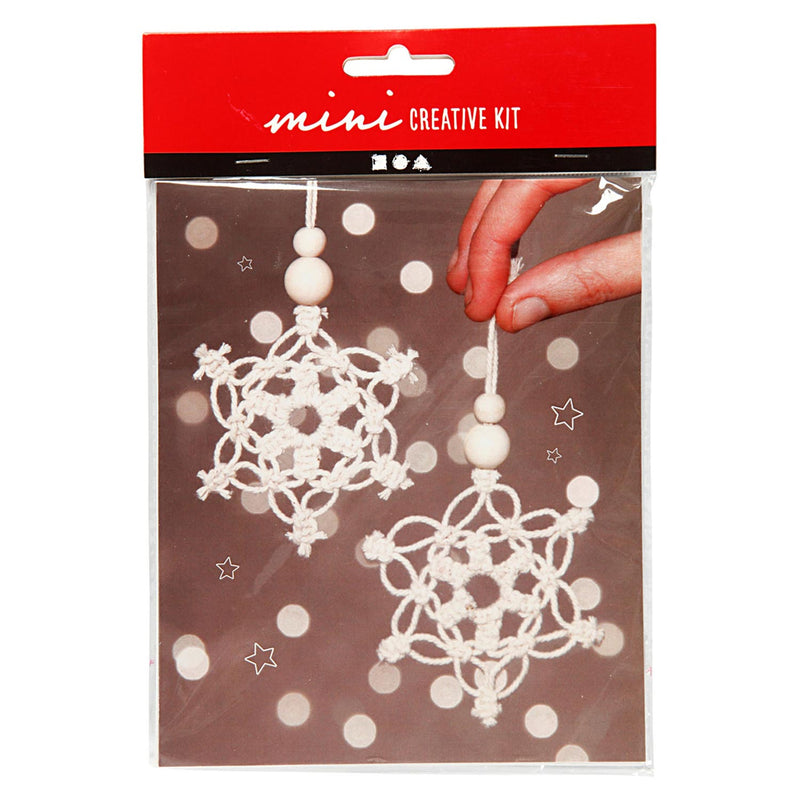 Afbeelding laden in galerijviewer, Creativ company mini creative kit macrame sneeuwvlok
