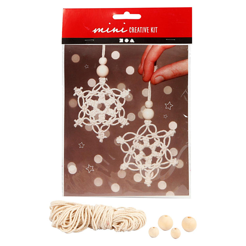 Afbeelding laden in galerijviewer, Creativ company mini creative kit macrame sneeuwvlok
