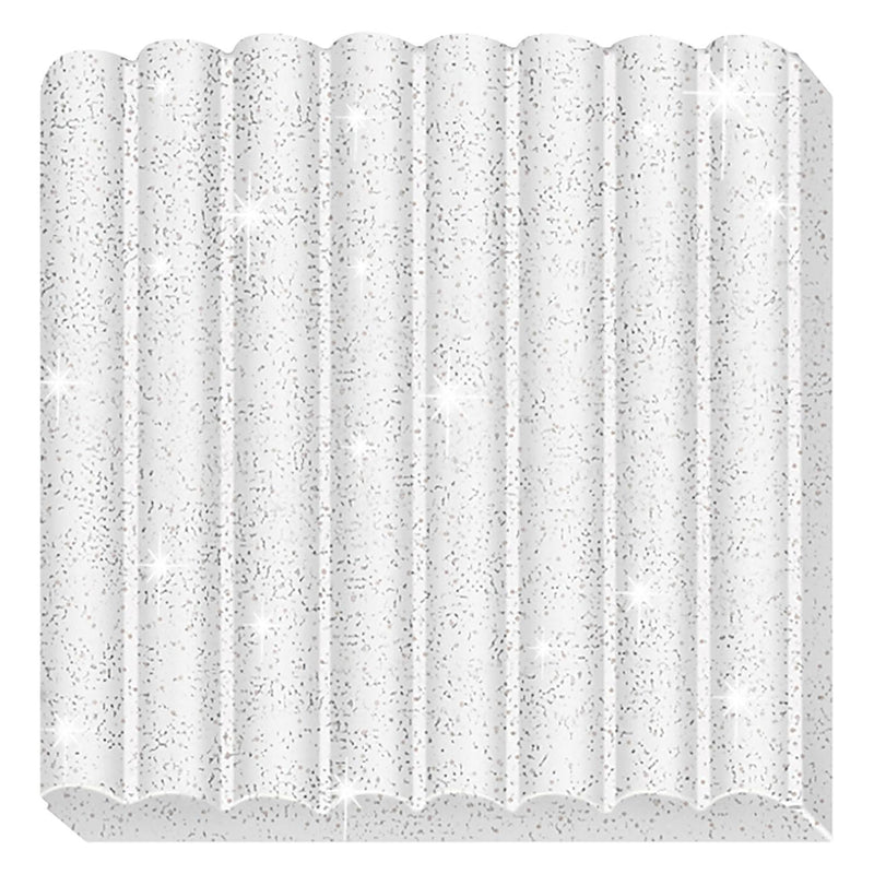 Afbeelding laden in galerijviewer, Fimo kids boetseerklei wit glitter, 42gr
