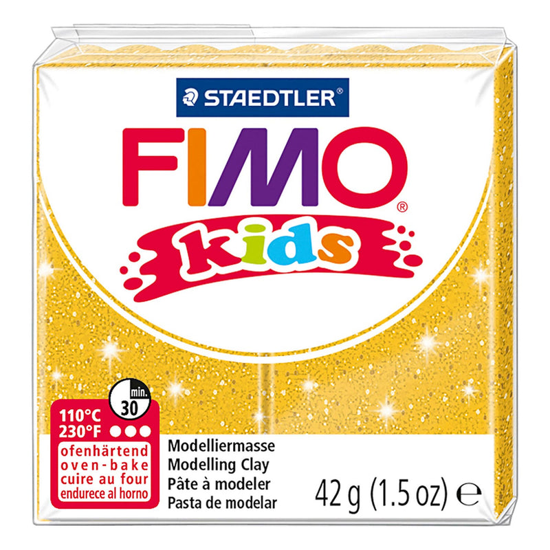 Afbeelding laden in galerijviewer, Fimo kids boetseerklei glitter goud, 42gr
