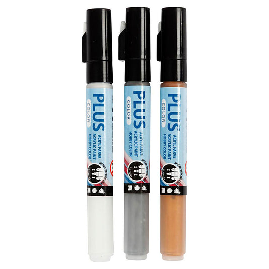 Creativ company plus color verstiften - goud, zilver, off-white