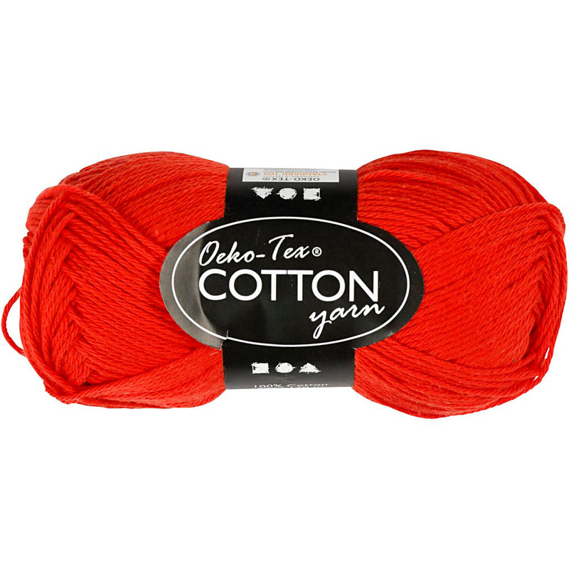 Afbeelding laden in galerijviewer, Creativ company katoengaren, rood, 50gr, 170m
