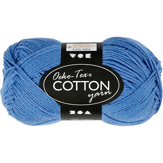 Creativ company katoengaren, blauw, 50gr, 170m