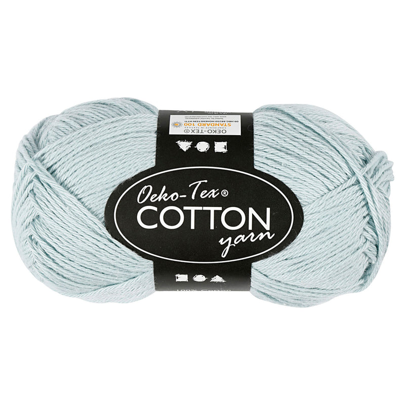 Afbeelding laden in galerijviewer, Creativ company katoengaren, zacht blauw, 50gr, 170m
