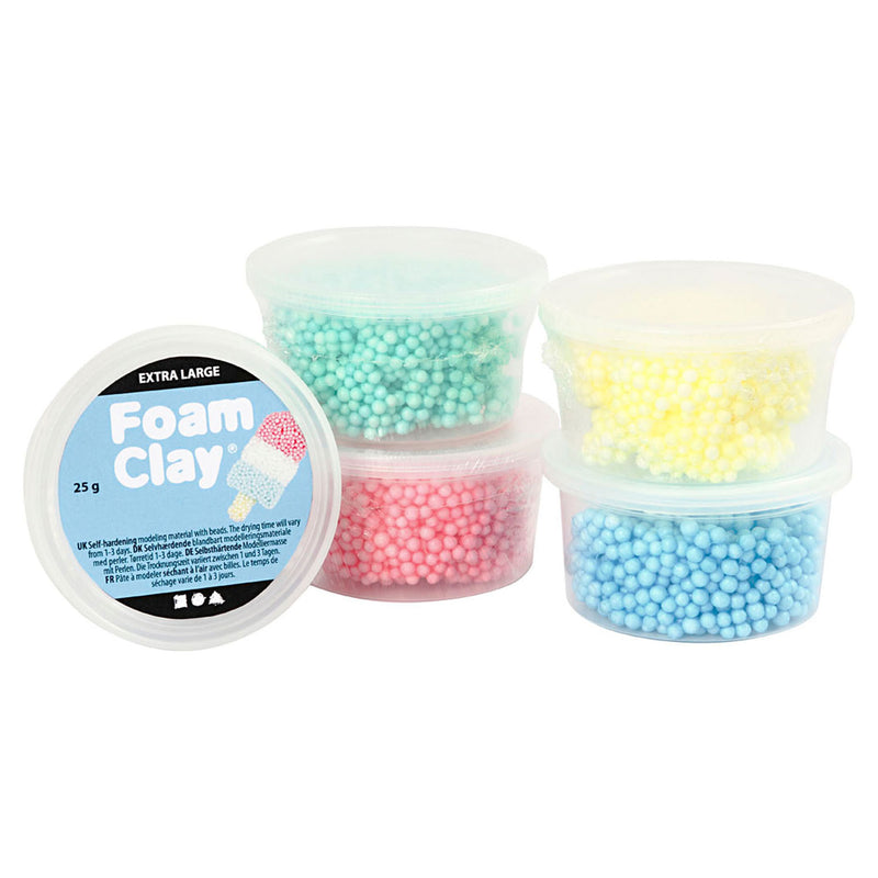 Afbeelding laden in galerijviewer, Creativ company https: www.cchobby.nl foam-clay-extra-large-diverse-kleuren-5x25-gr-1-doos
